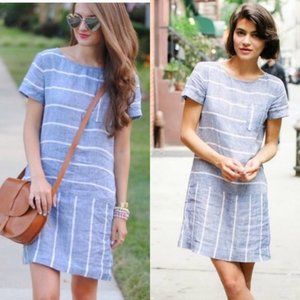 Lou & Grey Striped Linen Chambray Dress